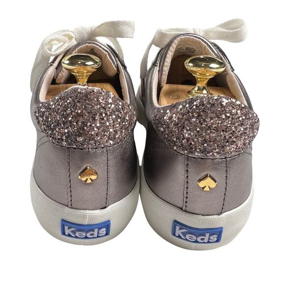 Keds Kate Spade Crew Kick 75 Shimmer Leather Sneakers WH65390 NEW Size 10M - Picture 5 of 12
